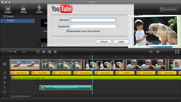 make a video for youtube with pictures and music mac