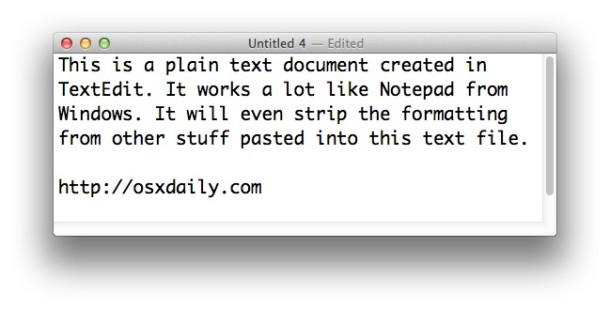 text document for mac